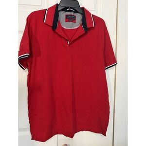 Denim& Flower Men's Polo Shirt  Red Size XL